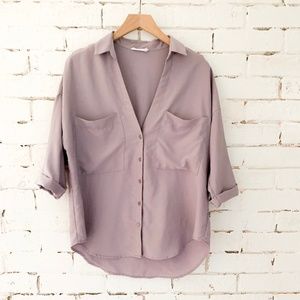 Lush Lilac Button Down Shirt - M